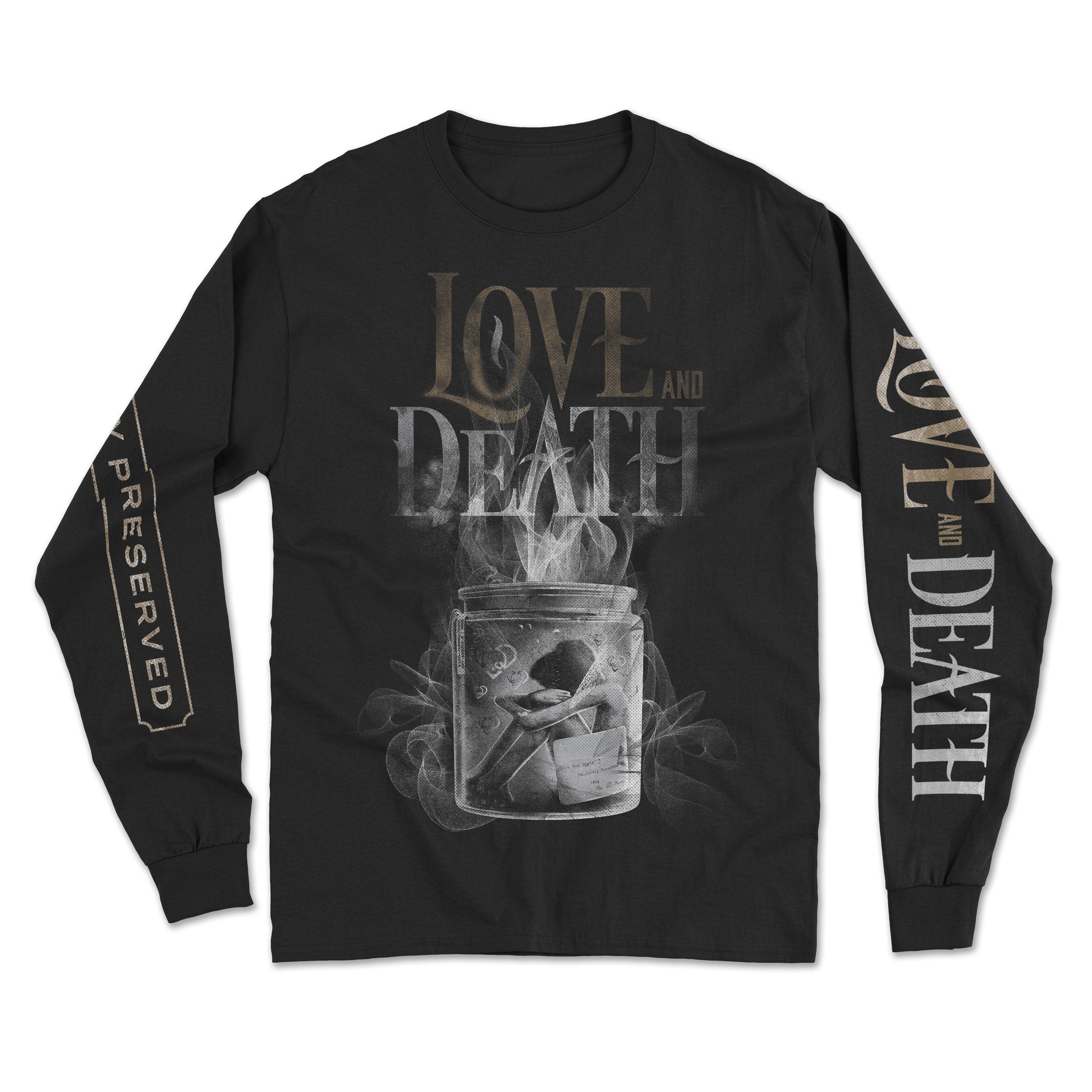 ◇DNSR◇ I Love Pig Dying Long Sleeve Charcoal LoveAndDeathjarsmokelongsleeve